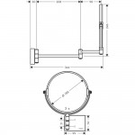 Зеркало косметическое Hansgrohe AddStoris 41791000 Зеркало косметическое Hansgrohe AddStoris 41791000